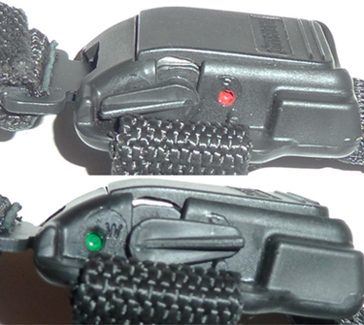 Loquet position verte et rouge.