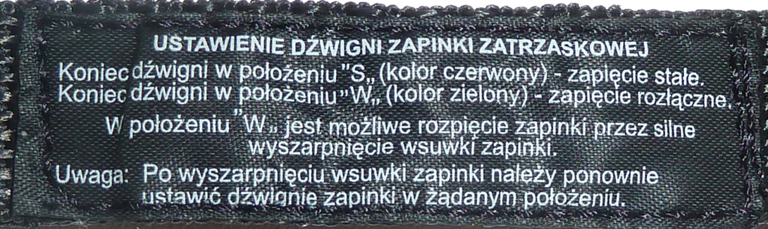 Etiquette d'instruction du levier de fermeture. Etiquette d'instruction du levier de fermeture.
