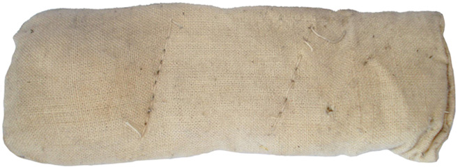 Coussinet de rembourrage bourré de crin de cheval.