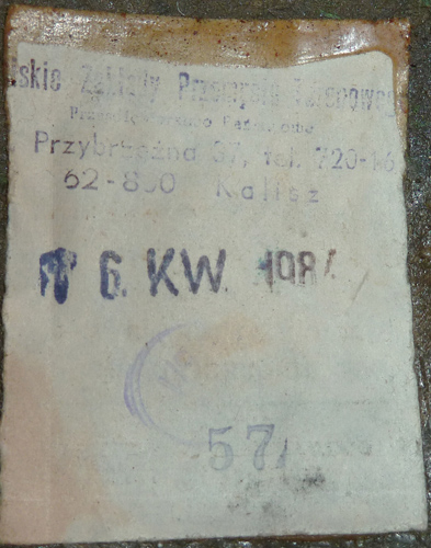 Etiquette du fabricant.