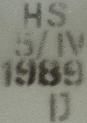 Fabrication HS de 1989, taille D.