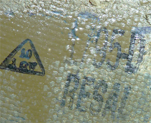 Marquage fabrication Resal, de janvier 1995, taille D.