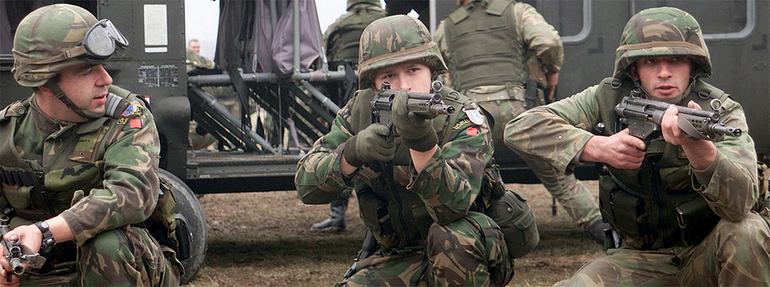 Casque PASGT en usage au sein de l'arm&eacute;e portugaise.