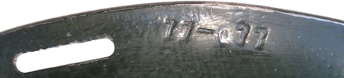 Date de fabrication 1977, sans numéro de série. Date de fabrication 1977, sans numéro de série.