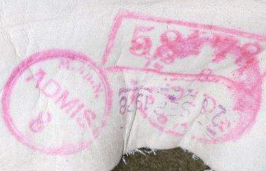 Cachet d'acceptation et marquage date.