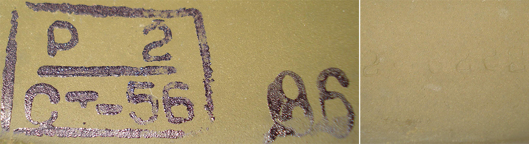 Marquage, fabrication en 1956. Marquage, fabrication en 1956.