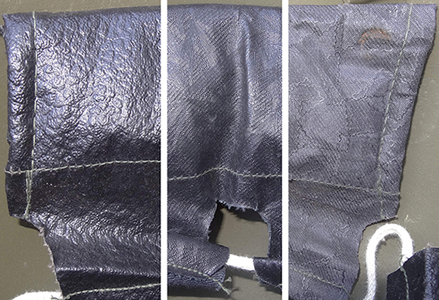 Eléments de coiffe différents dans un casque fabriqué en 1947. Eléments de coiffe différents dans un casque fabriqué en 1947.