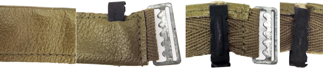 Bandeau de tour de tête vert. Détails bandeau de tour de tête cuir vert.
