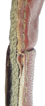 Jointure aux extrémités amincies.