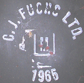 Fabrication de 1965 : marquage peinture.