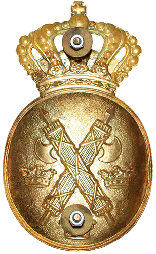 Insigne en laiton pour la police.