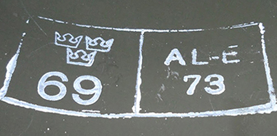 Taille 69, daté 1973. Taille 69, daté 1973.