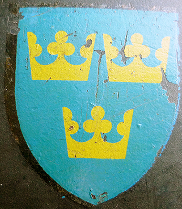 Nationalitetsbeteckning m/42 för hjälm.