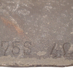 Fabrication inconnu - S, taille 75, daté 1942.