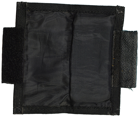 Doublure bande nuquière, envers/revers.