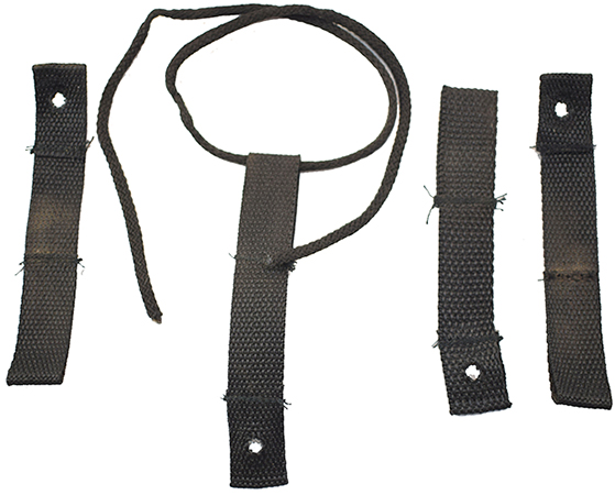 Éléments en toile de nylon constituant la suspension avec cordon de réglage. Éléments en toile de nylon constituant la suspension avec cordon de réglage.