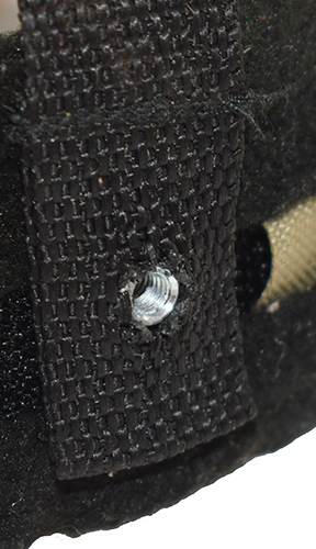 Détail positionnement élément de suspension. Détail positionnement élément de suspension.