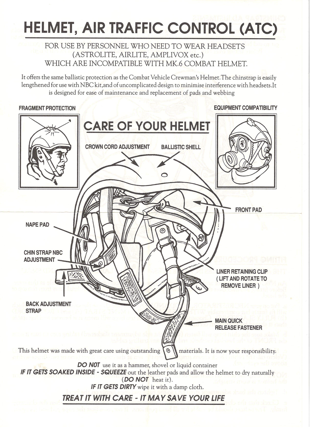 Notice d'utilisation du casque Air Traffic Controler.