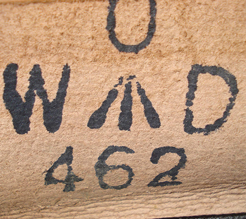 Tampon du War Department avec broad arrow (O correspondant à 1942). Tampon du War Department avec broad arrow (O correspondant à 1942).