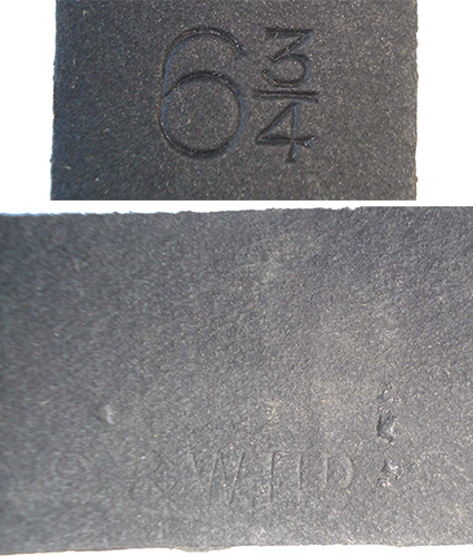 Marquage fabricant (J.C.S & W Ltd) et taille.