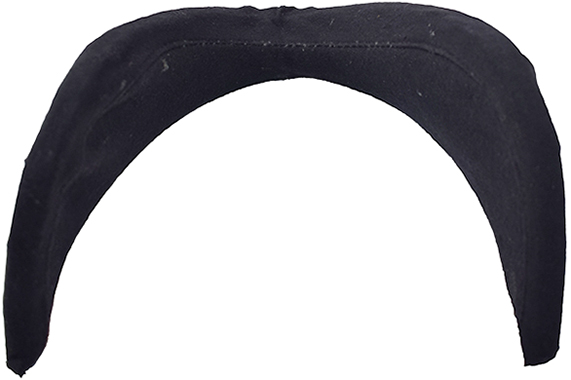 Couvre-nuque, vue de dessus/dessous. Couvre-nuque, vue de dessus/dessous.