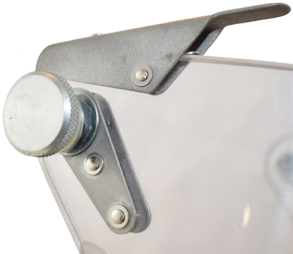 Vis opposée avec levier de blocage. Vis opposée avec levier de blocage.