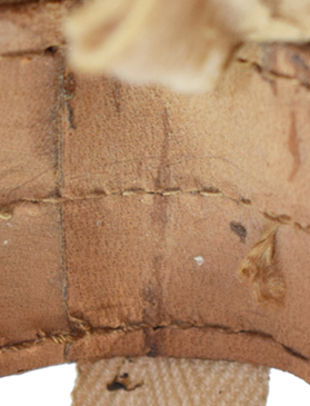 Jointure cerclage en cuir.