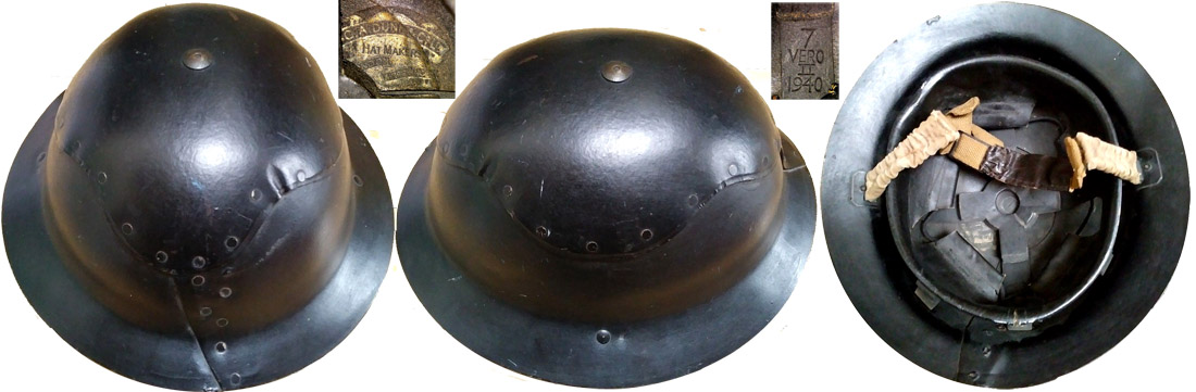 Casque de protection en fibres type Cromwell Protector, distribué par G.A. Dunn & Co. Casque de protection en fibres type Cromwell Protector, distribué par G.A. Dunn & Co.