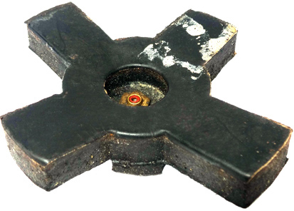 Tampon sommital, vue de 3/4. Tampon sommital, vue de 3/4.