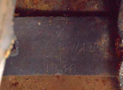 Coiffe J.C.S & W Ltd datée 1938. Coiffe J.C.S & W Ltd datée 1938