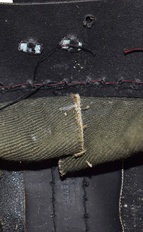 Jointure doublure en néoprène et coiffe.