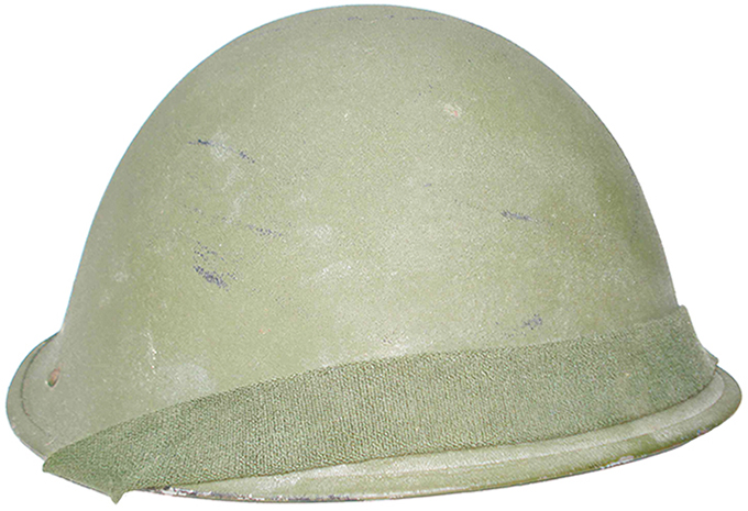 Exemplaire vert, vue de biais.