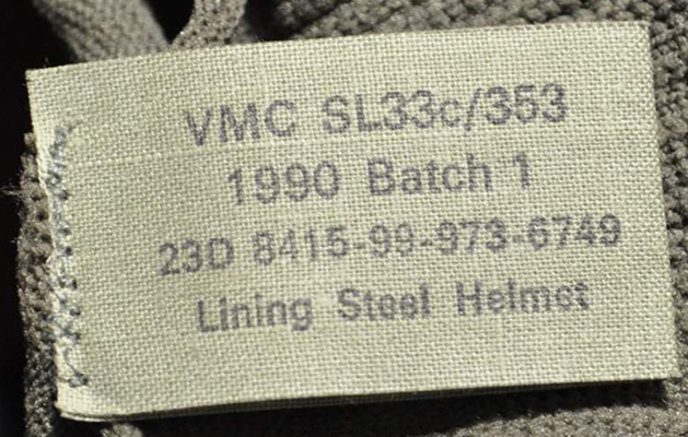 Étiquette d'un exemplaire produit en 1990. Étiquette d'un exemplaire produit en 1990.