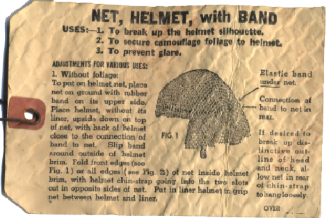 NET, HELMET, with BAND - Notice face.