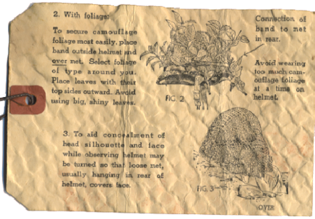 NET, HELMET, with BAND - Notice verso.