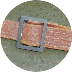 Chinstrap buckle. Chinstrap buckle.