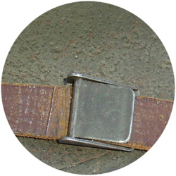 Chinstrap buckle. Chinstrap buckle.