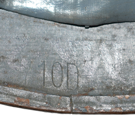 Numérotation lot d'acier (710D - février 1944). Numérotation lot d'acier (710D - février 1944).