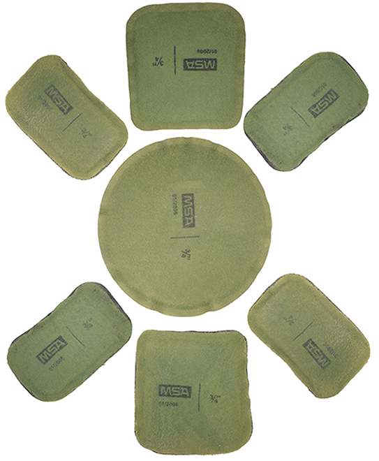 Ensemble de sept pads.