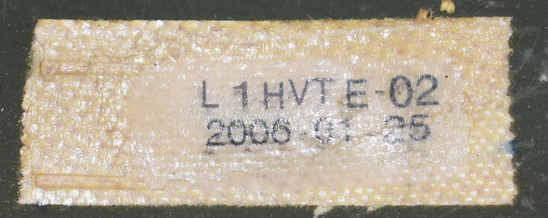 Marquage du fond de bombe, production de 2006.