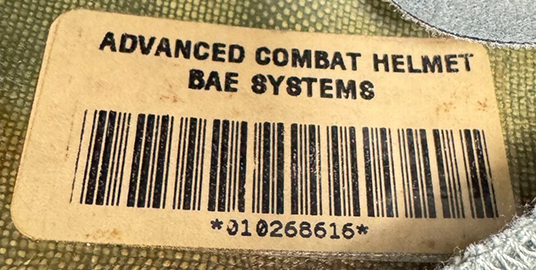 &Eacute;tiquettes appliqu&eacute;es par BAE systems.