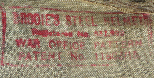 Marquage de coiffe britannique. Marquage de coiffe britannique.