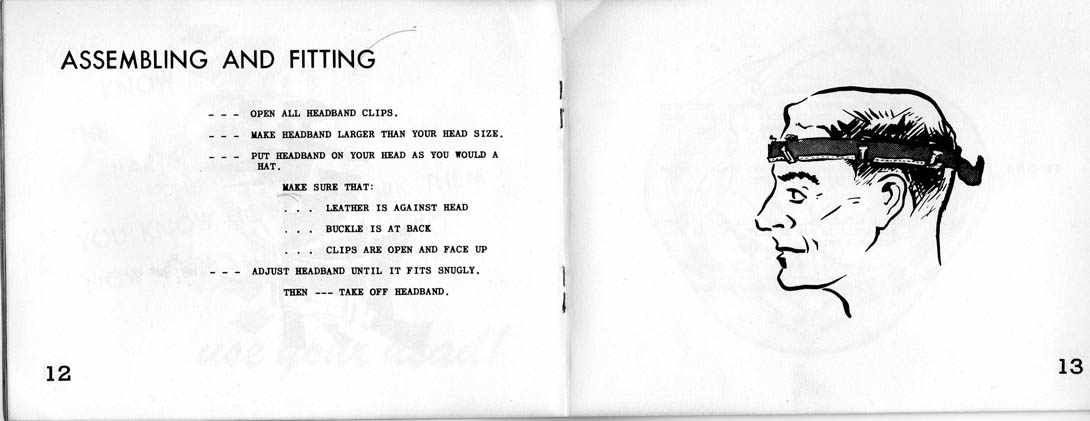 Manuel instruction du liner M1964 parachutiste.