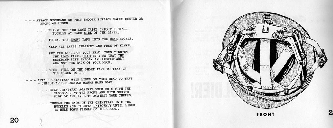 Manuel instruction du liner M1964 parachutiste.