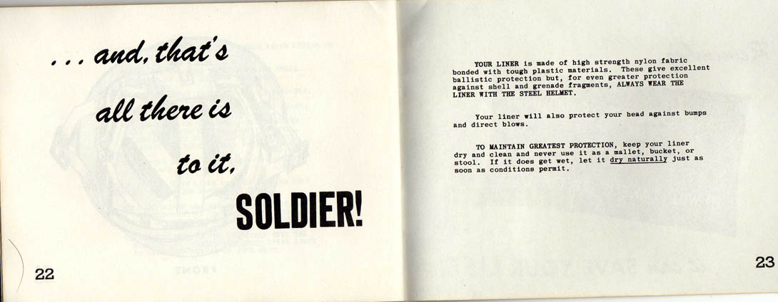 Manuel instruction du liner M1964 parachutiste.