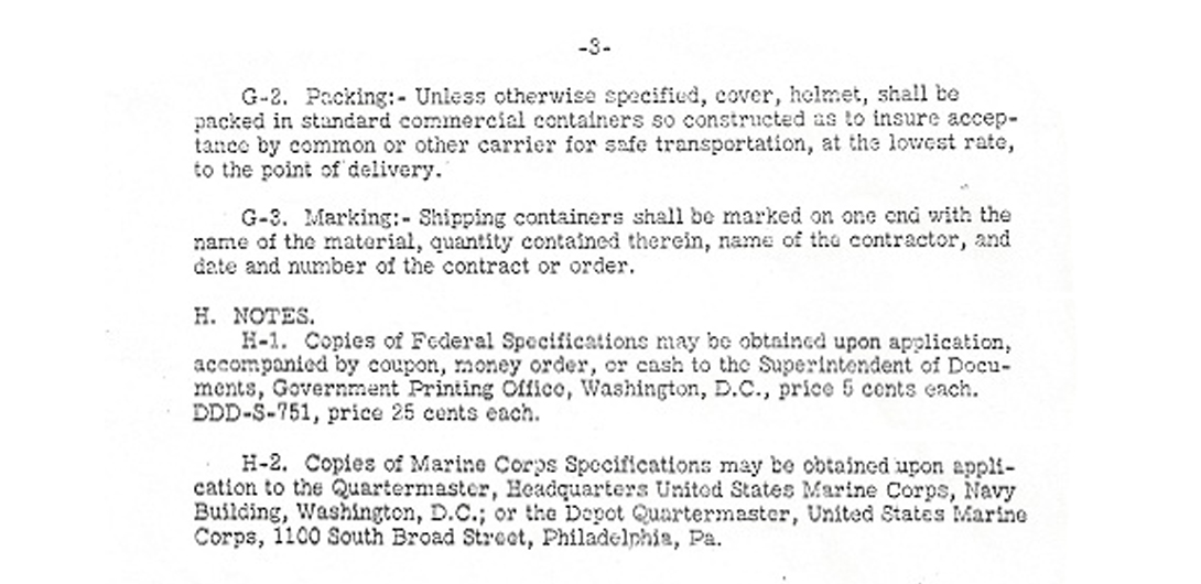 MARINE CORPS SPECIFICATION : COVER, HELMET, CAMOUFLAGED.