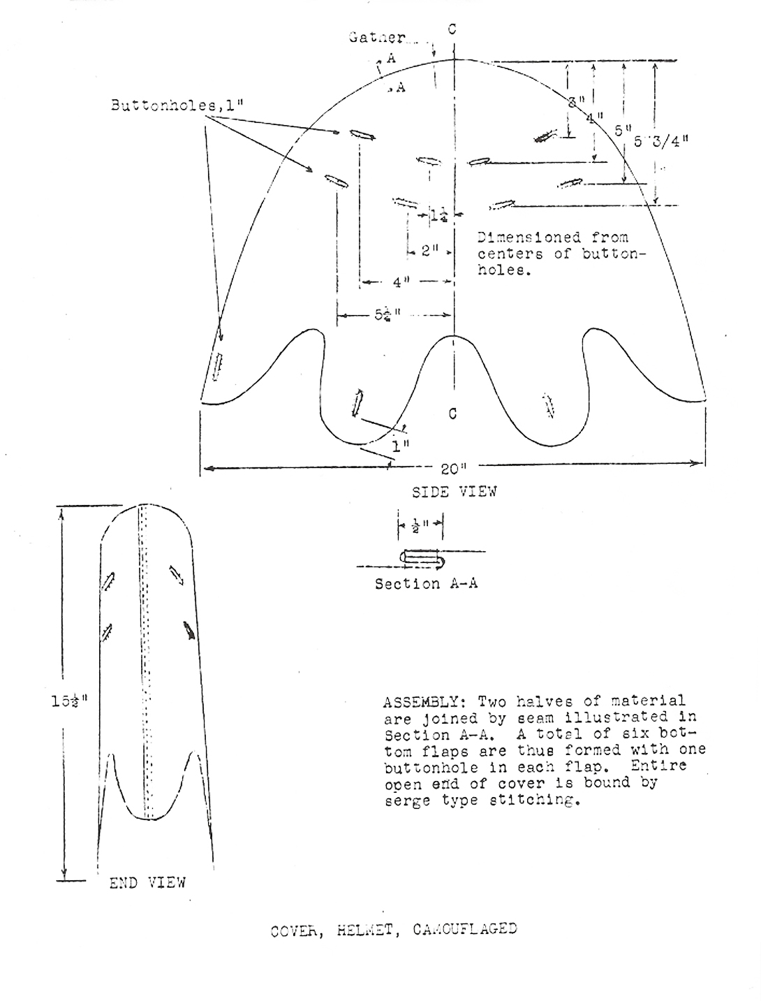 MARINE CORPS SPECIFICATION : COVER, HELMET, CAMOUFLAGED.
