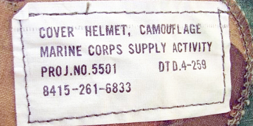 Marquage couvre-casque M-1