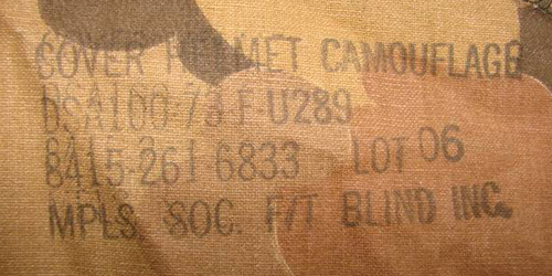 Marquage couvre-casque M-1