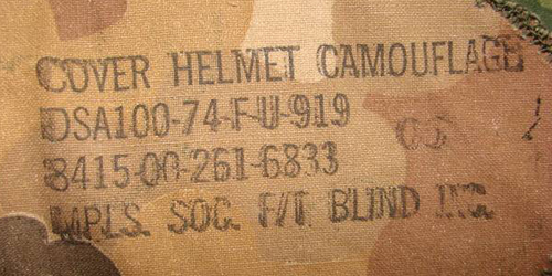 Marquage couvre-casque M-1